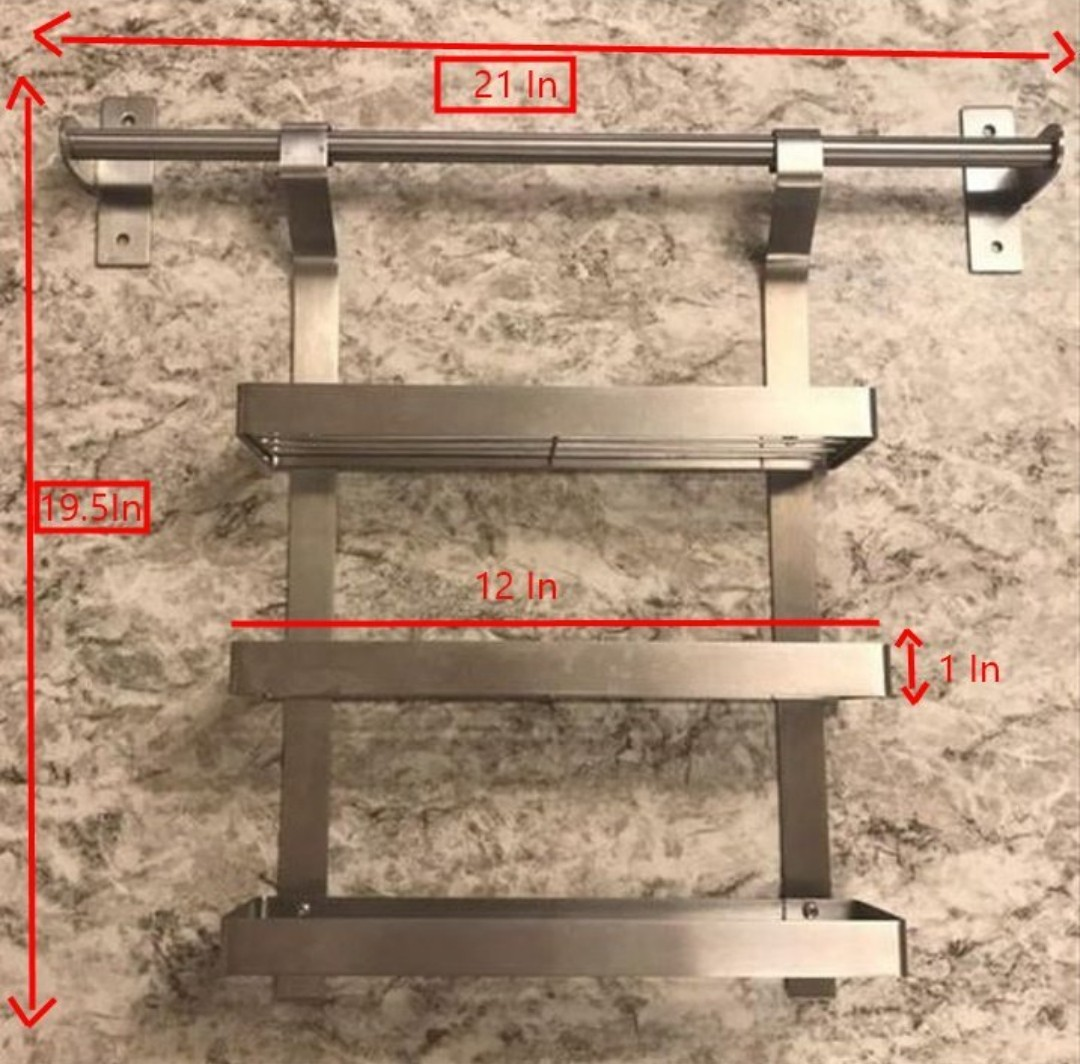 Grundtal Kitchen Wall Rack for spices jars ❄️ image indicator(8)