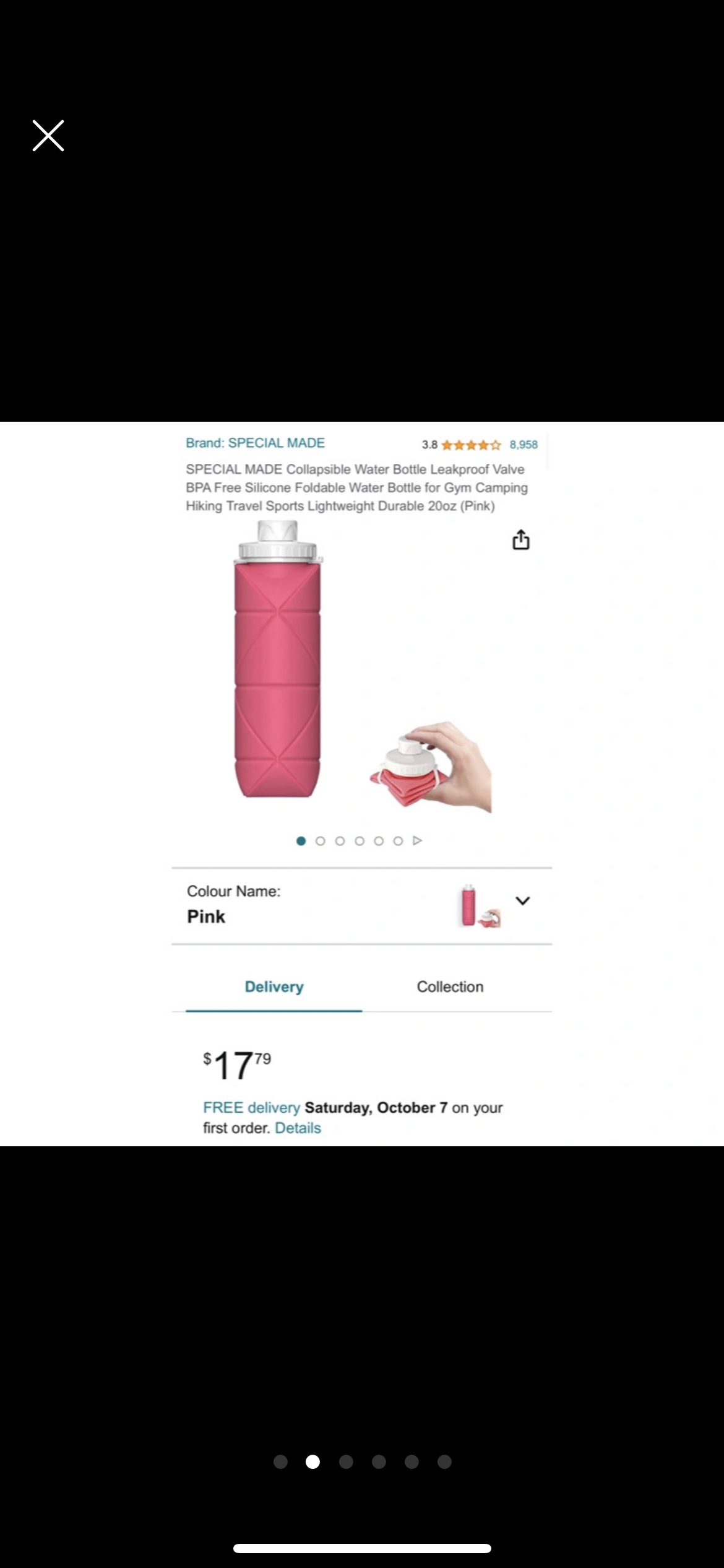 Brand new Collapsible Foldable Water Bottles 🏒 image indicator(4)