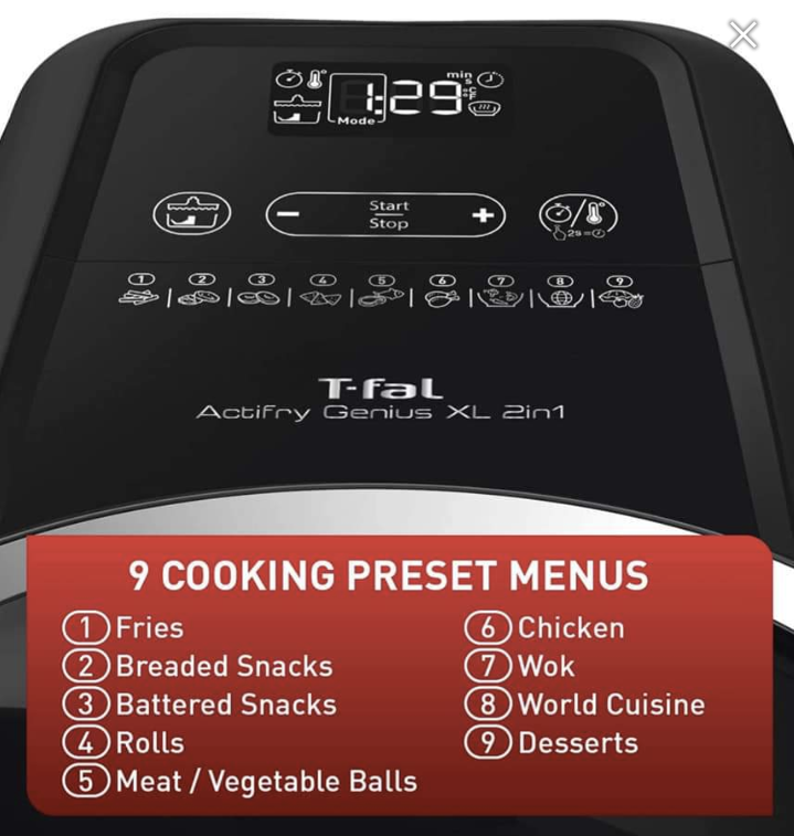 ❄️ TFal Actifry Genius XL 2 in 1 air fryer - BNIB image indicator(2)