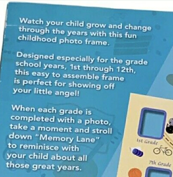 Memory Lane School Years Photo Frame❄ - photo 4