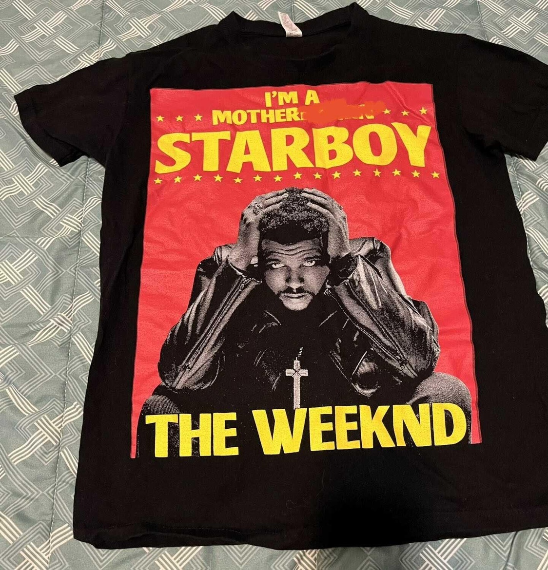 Women's The Weeknd Starboy Black and Red Short Sleeve T Shirt