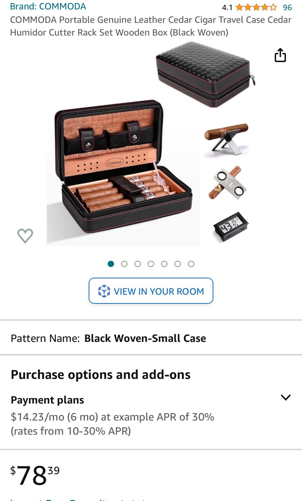 e Genuine leather Cedar Cigar travel case - $45 - photo 5