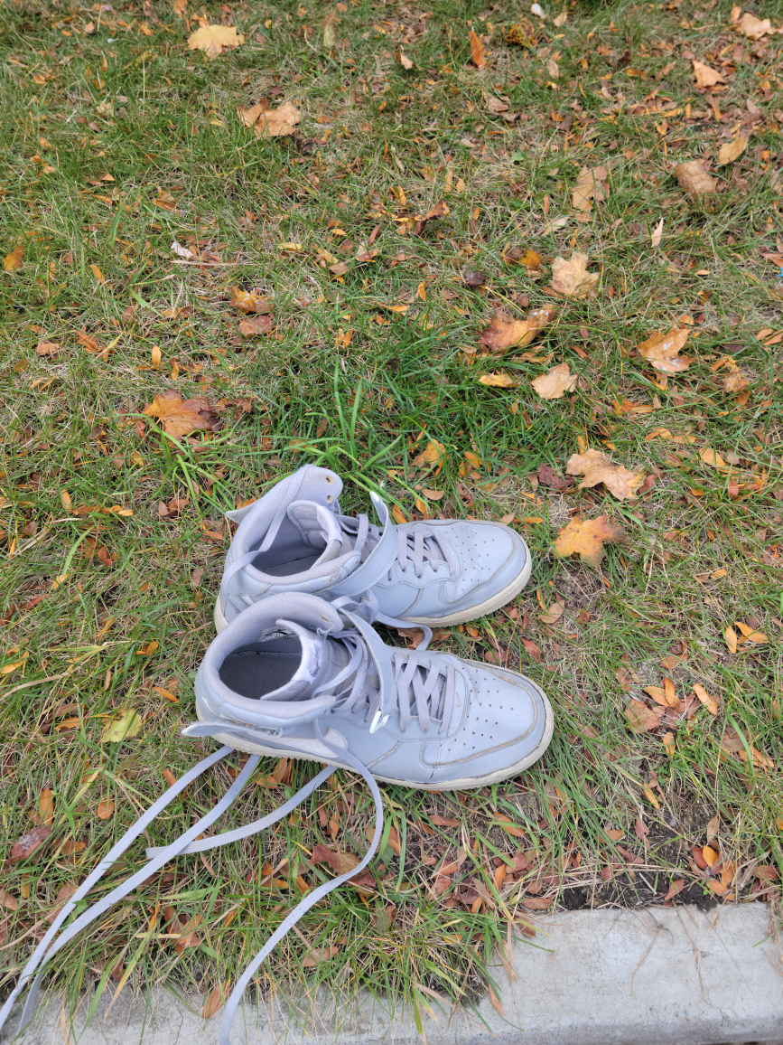 Free Air Nike Air Force Gray Size 10 (worn out) - photo 2