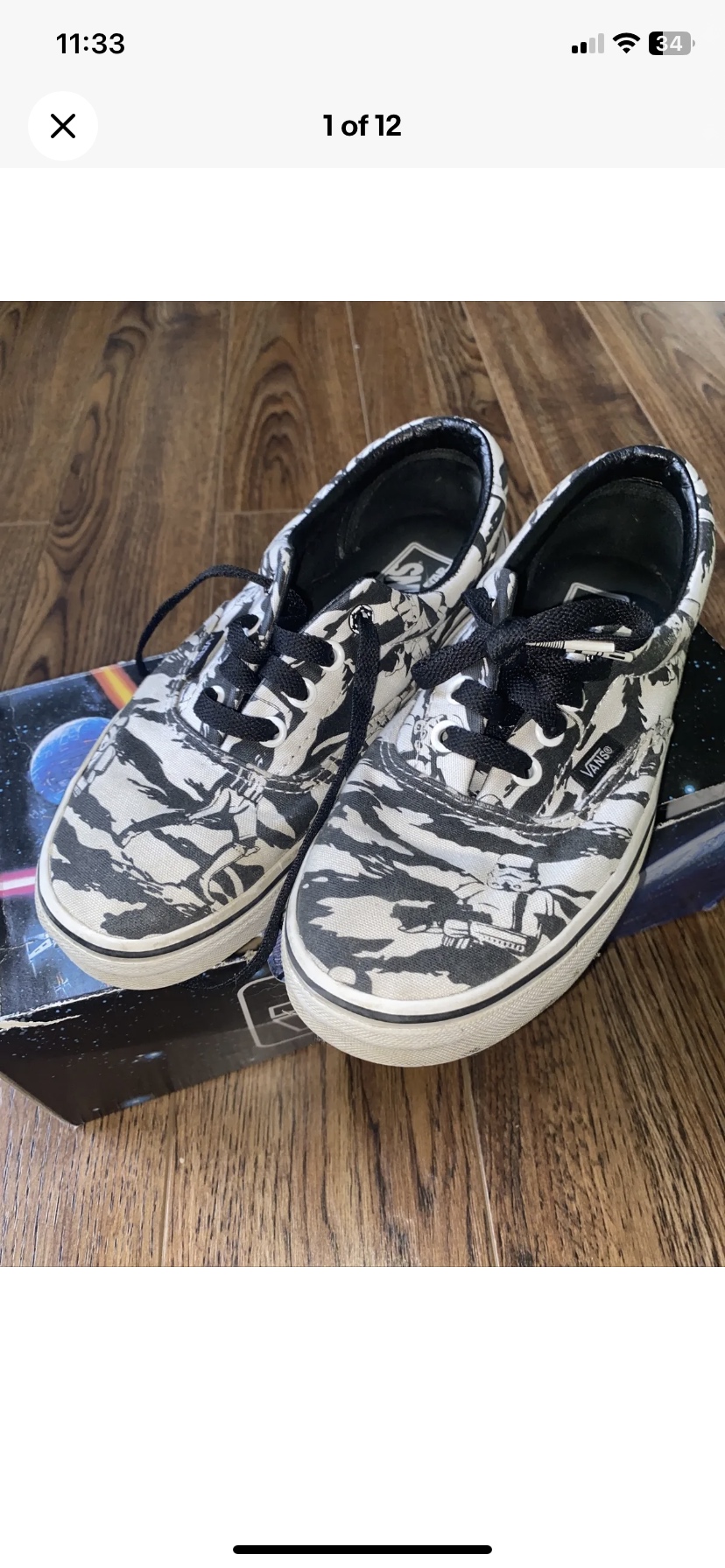 Vans Star Wars Shoes Mens 5.5 (Womens 7) Dkside/Strmcmo With Box thumbnail