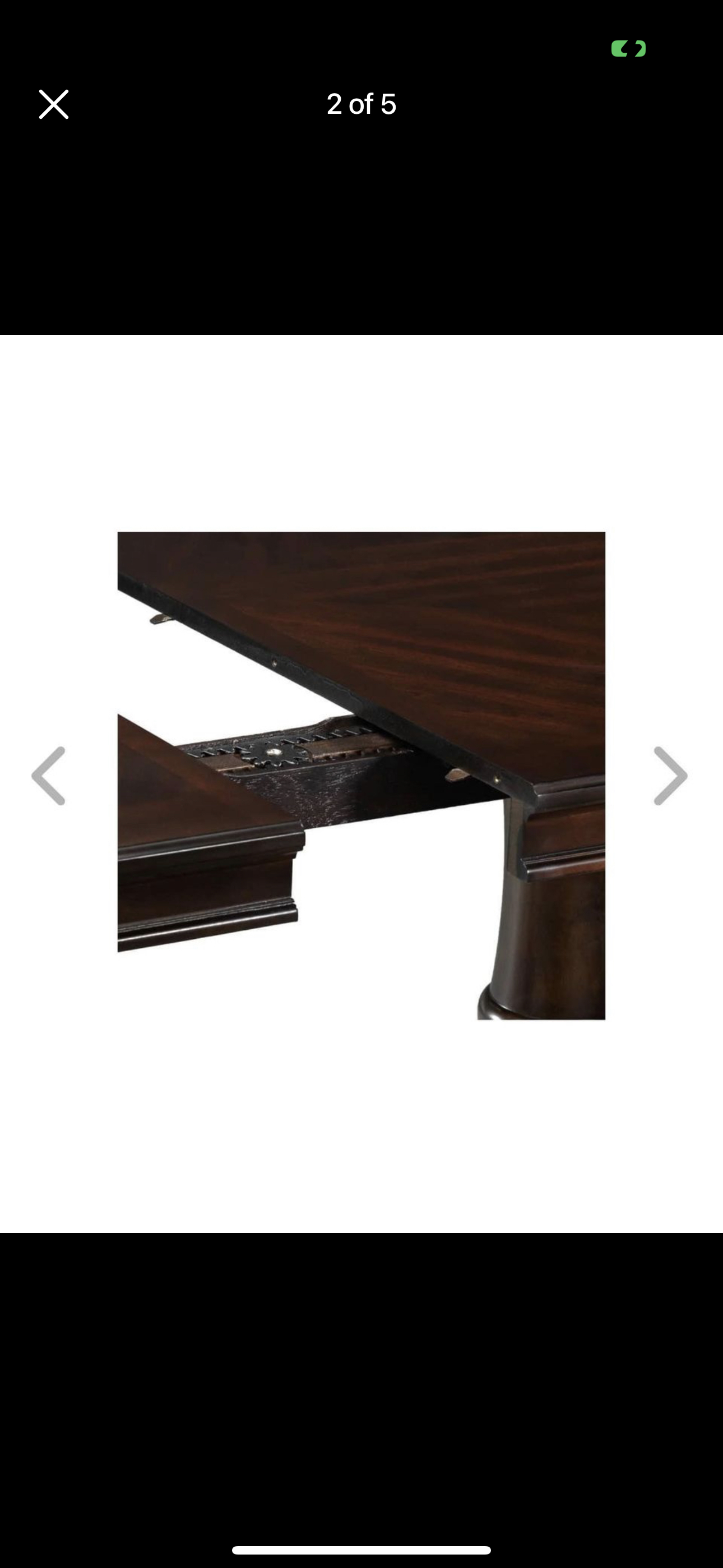 Elegant extendable dining table-dark cherry - photo 2
