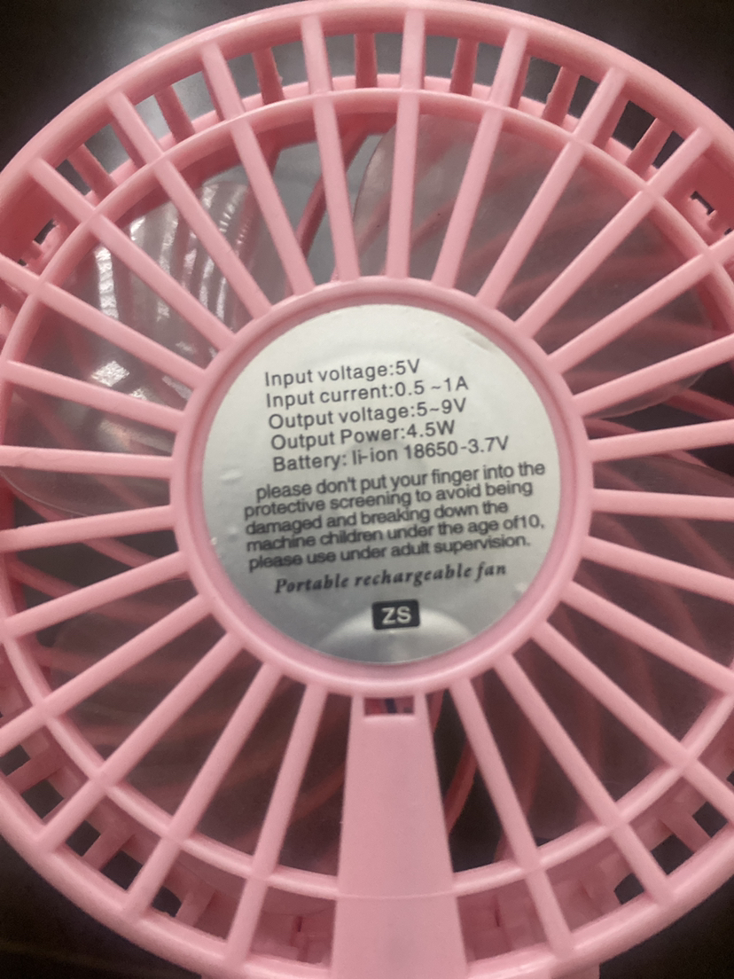 Battery-operated/rechargeable portable fan #freecycle - photo 2