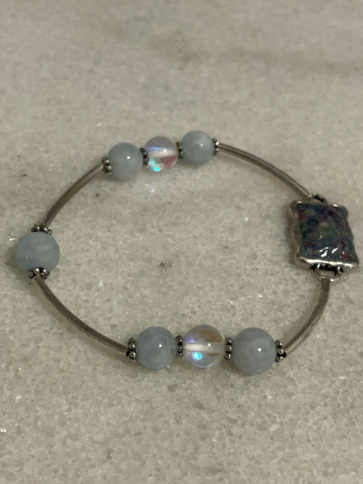 Handmade Blue stretch bracelet 🎁 - photo 4