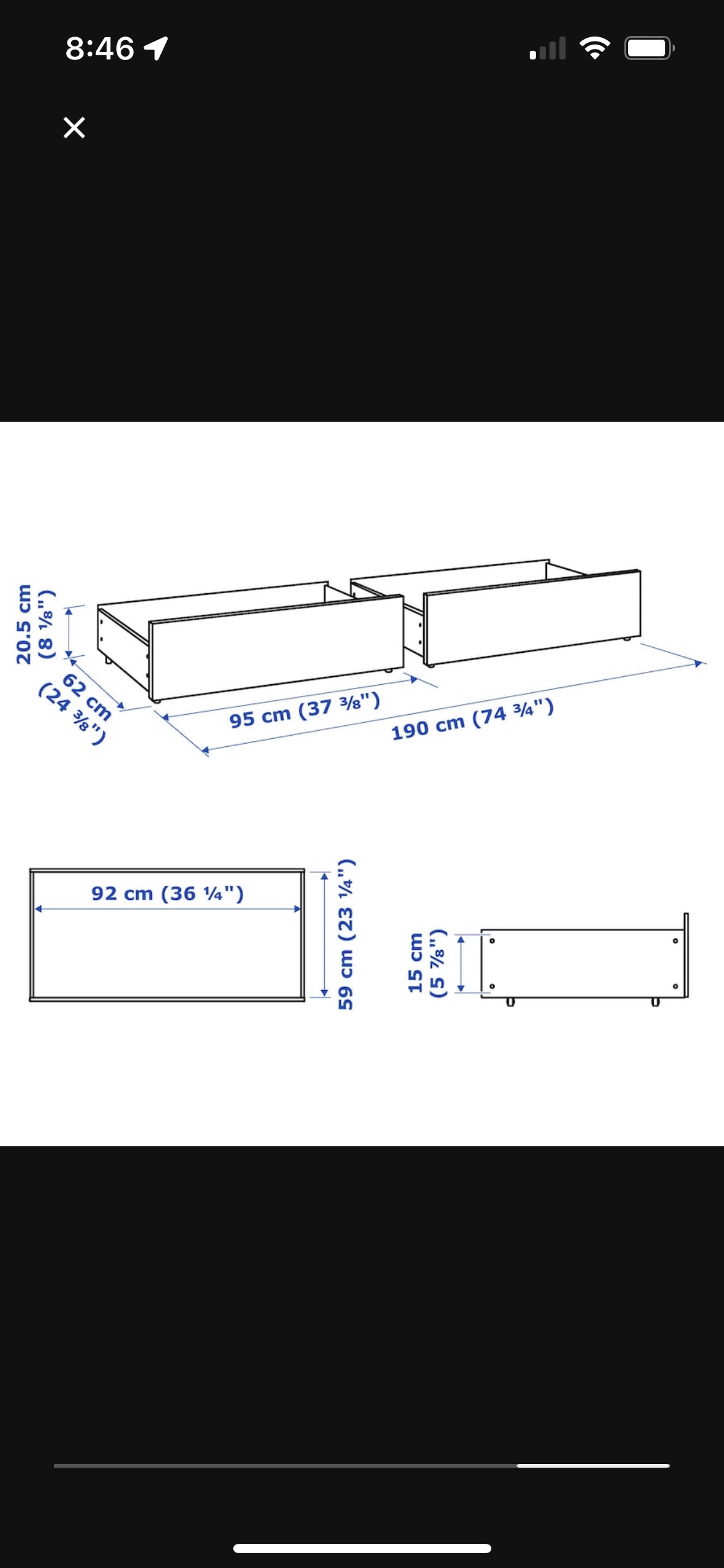 Twin bed frame with under bed storage - photo 5