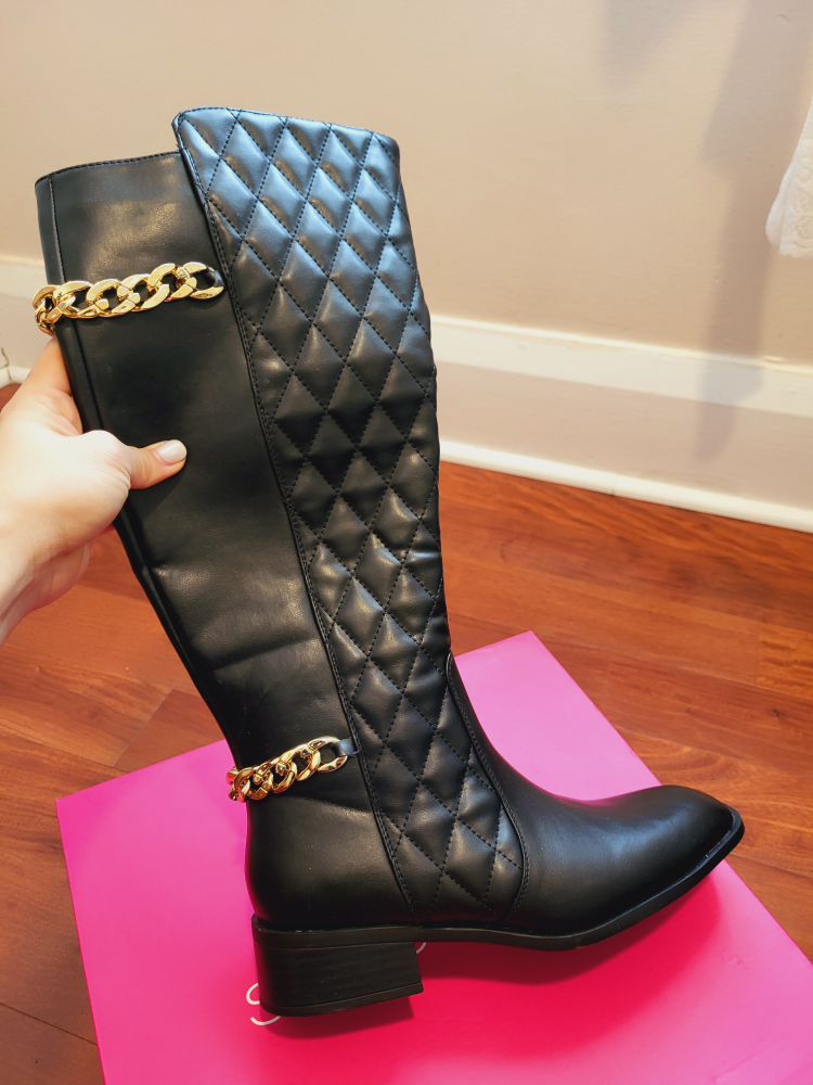 Black Knee boots size 38.5 thumbnail