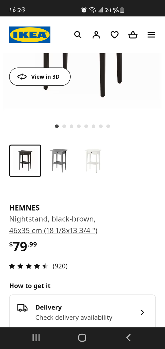 Ikea - Hemnes Side Table w/ Drawer - photo 5