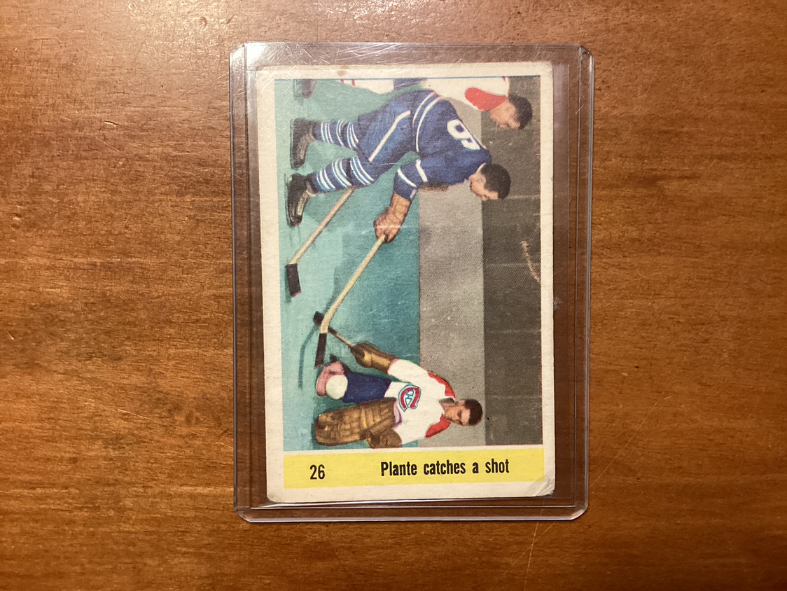 1958-59 PARKHURST “Plante catches a shot” trading card #26 - photo 2