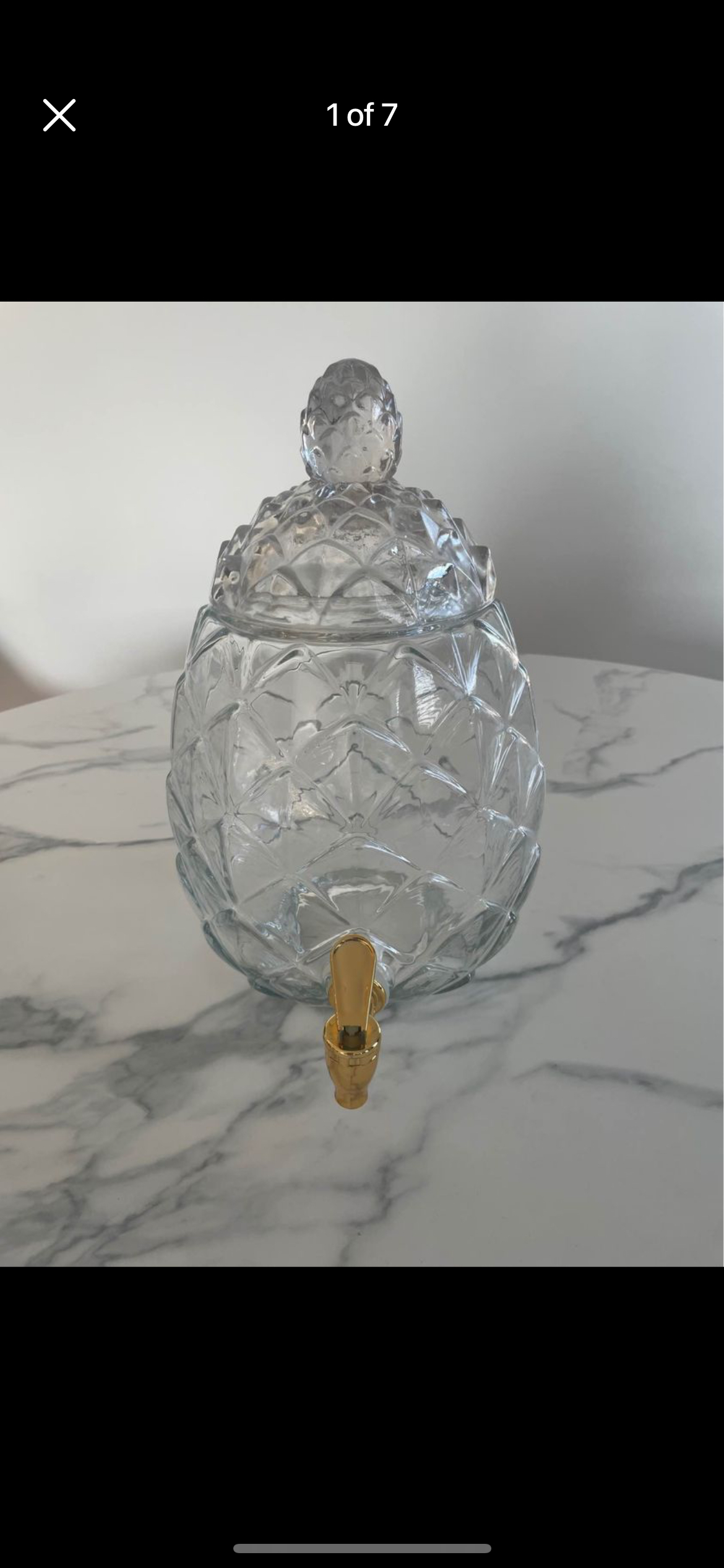 FREE Beverage Sangria Dispenser Glass Pineapple #freecycle