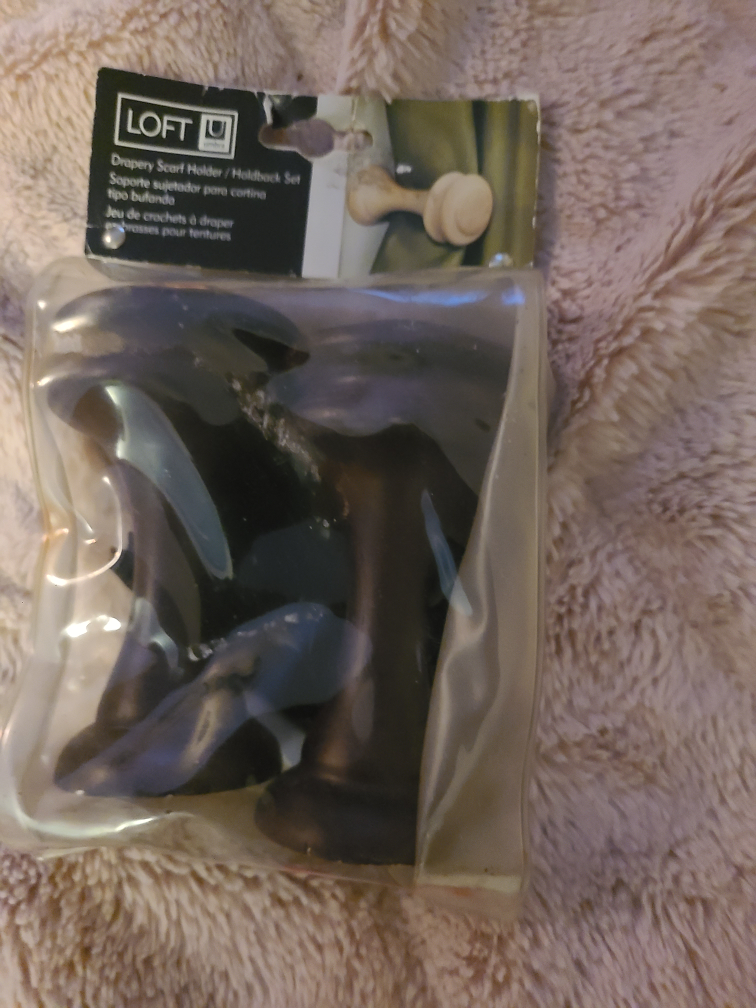 Solid Dark Wood Curtain Tie Backs #freecycke