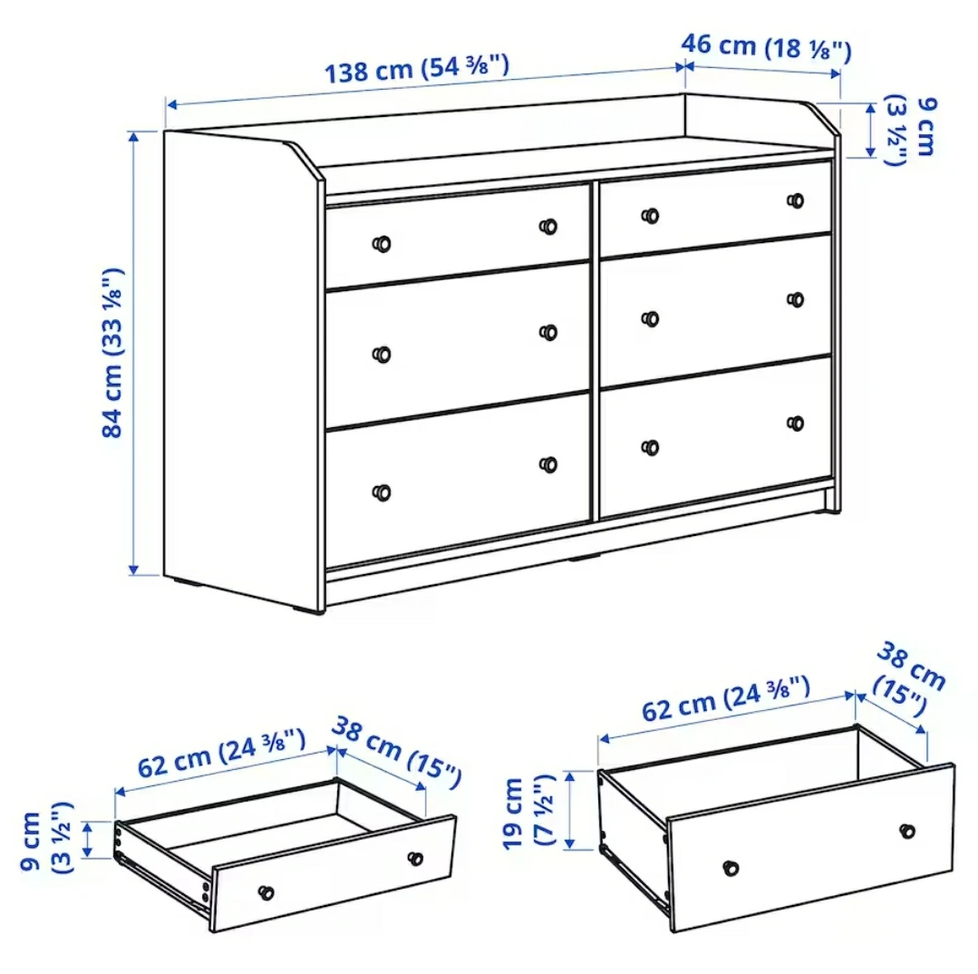 White 6-Drawer Dresser (Ikea Hauga) GREAT CONDITION image indicator(4)