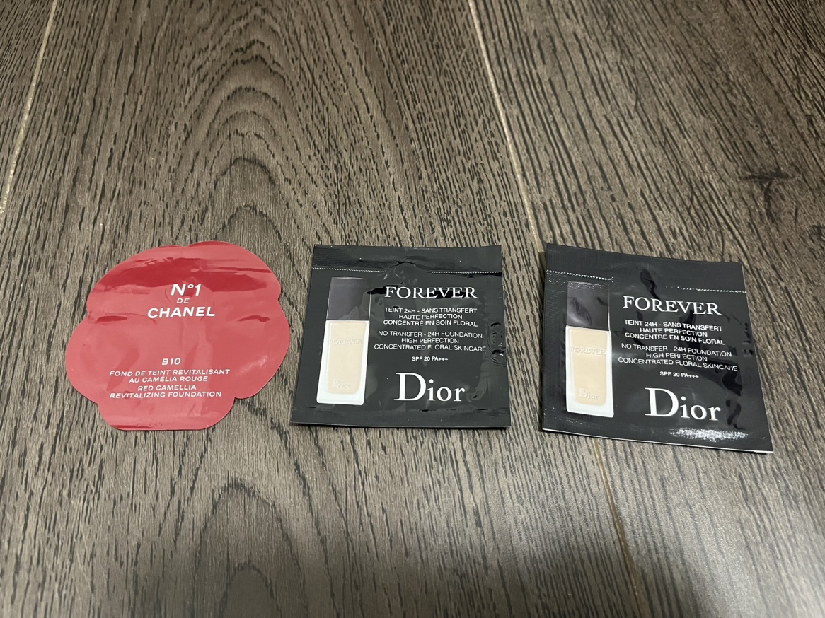 Chanel/Dior foundation samples