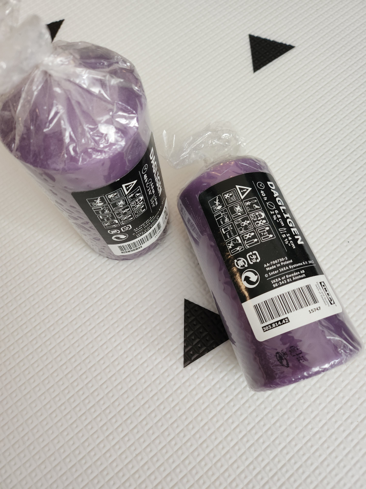 ❄️Purple Ikea pillar candles