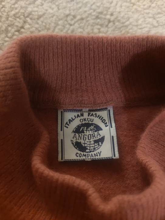 Soft Orange Angora Wool Sweater (Vintage, Oversized) image indicator(2)