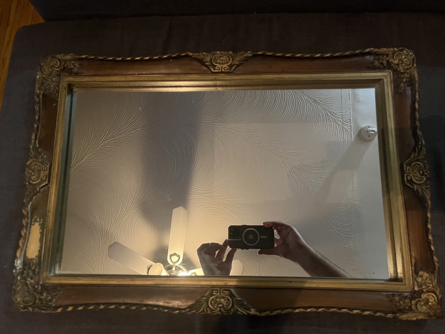 Vintage MCM Framed Mirror - photo 4