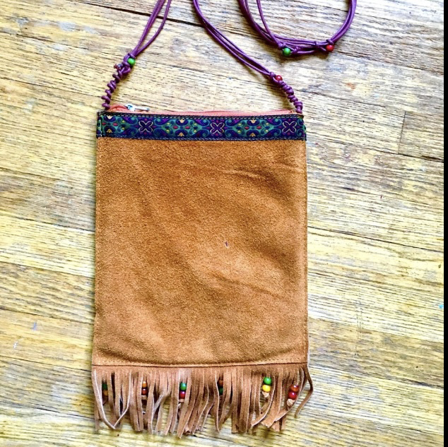 1970’s Fringe Beaded Suede Bag UNUSED excellent condition image indicator(4)