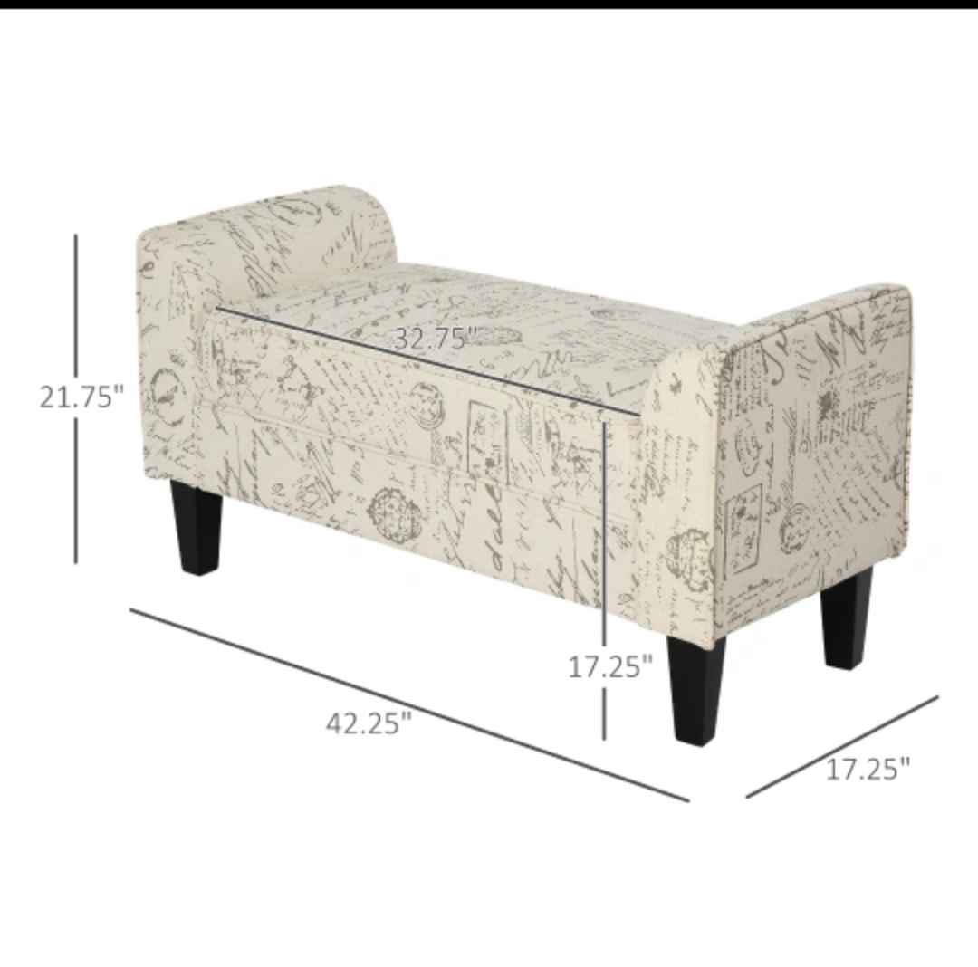 elegant beige ottoman with lots of storage image indicator(2)