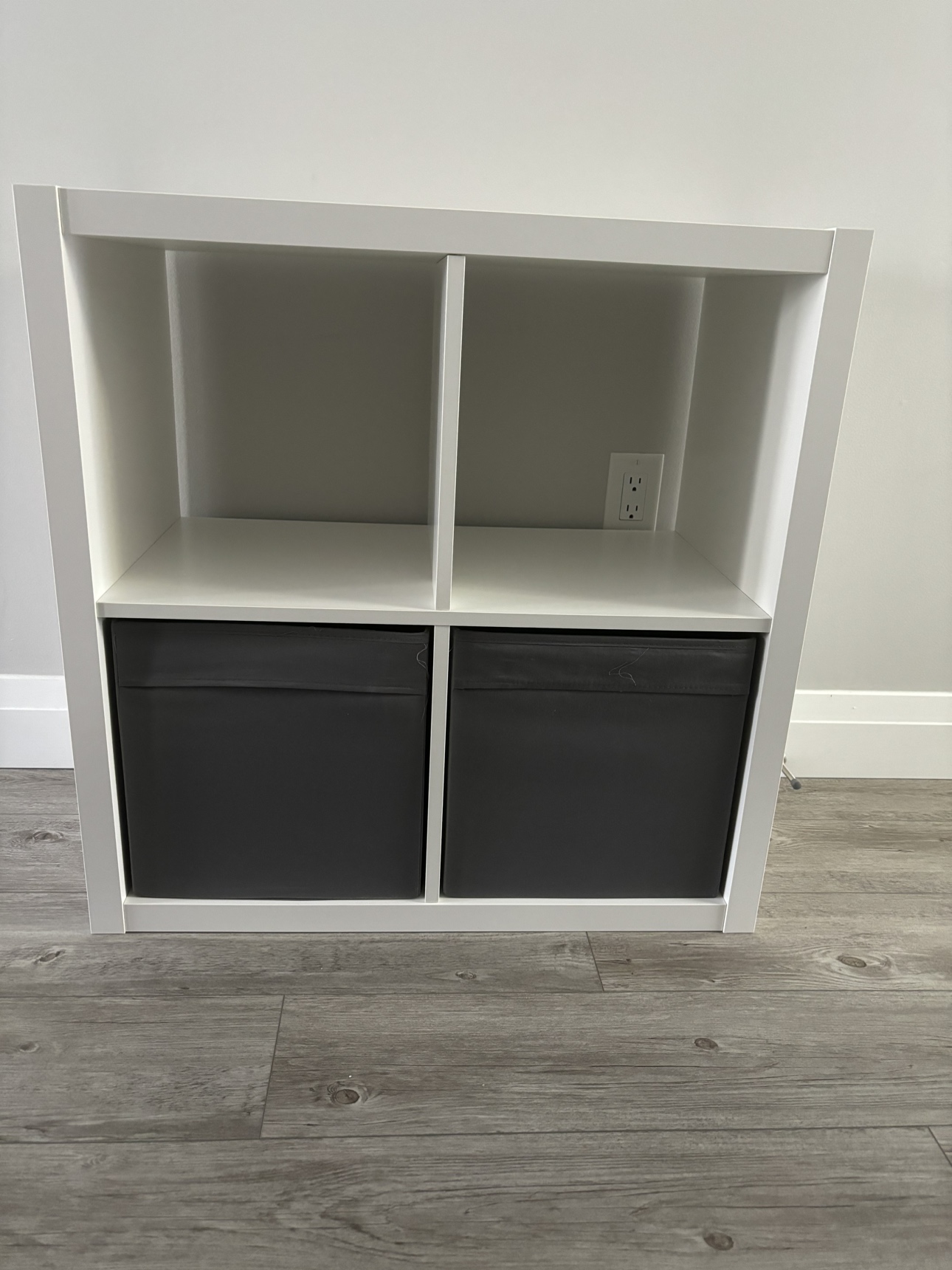 IKEA white kallax shelving unit - photo 2