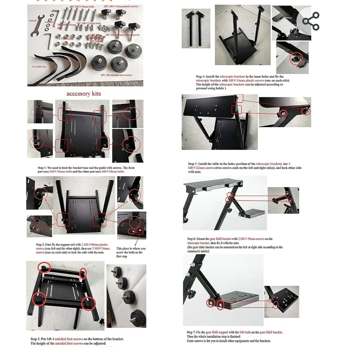 G29 G920 Racing Steering Wheel Stand fit G27/G25/G29 image indicator(3)