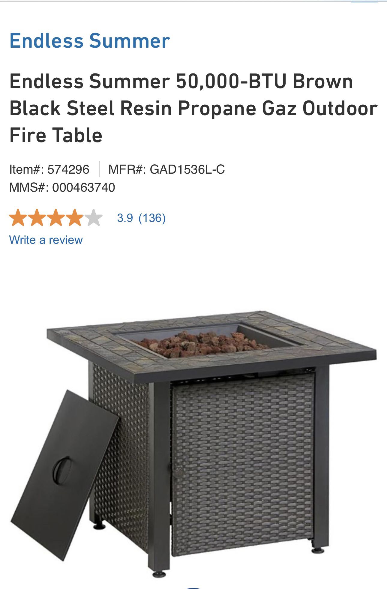 Propane, gas fire table