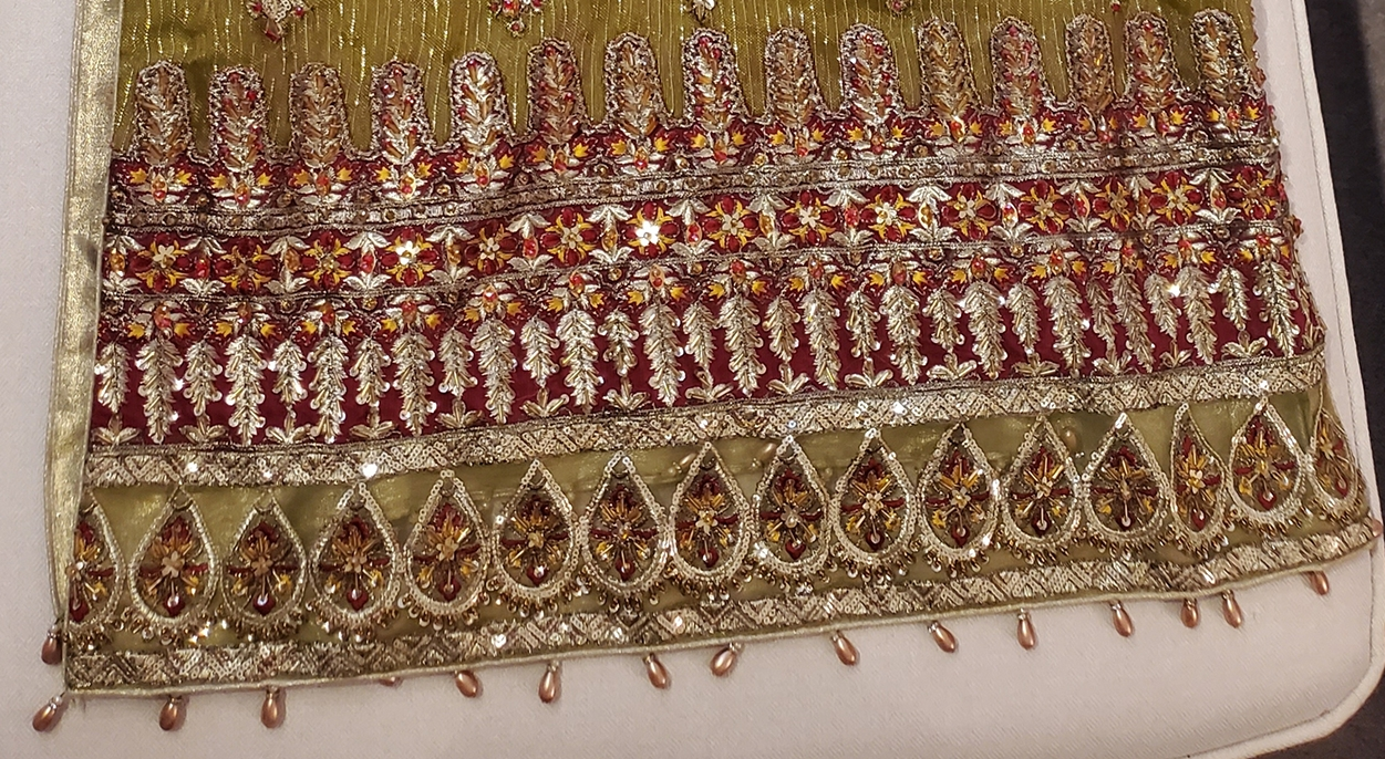 Olive Green Formal Pakistani/Indian Outfit - photo 3