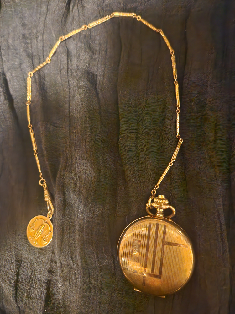 VINTAGE MAPPINS POCKET WATCH WITH CHAIN thumbnail