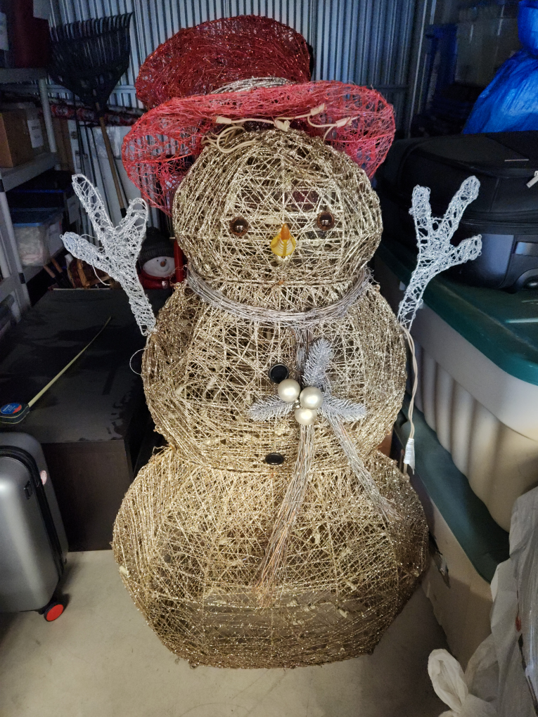 outdoor light up winter snowman - photo 2