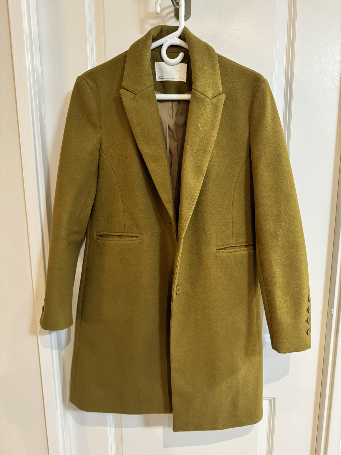 Oak + Fort woman coat (Olive Green)
