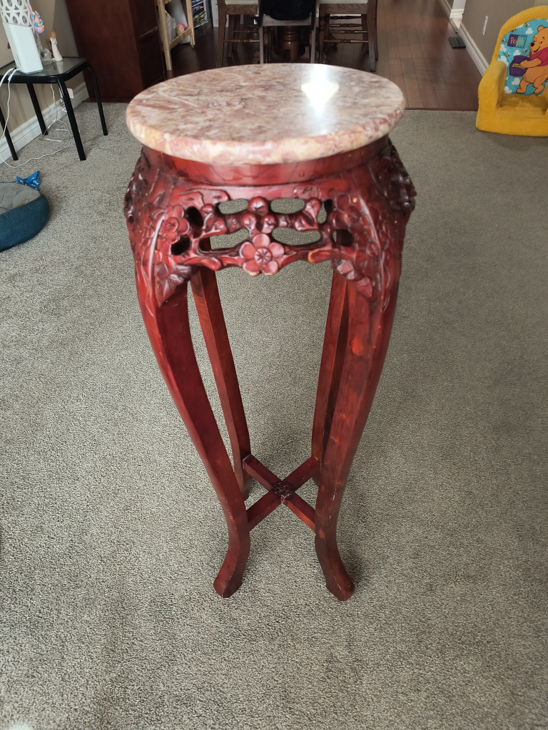 Vintage stand with marble top