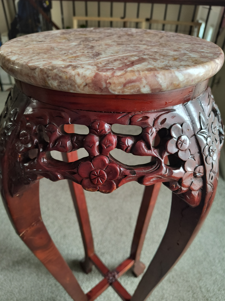 Vintage stand with marble top - photo 2