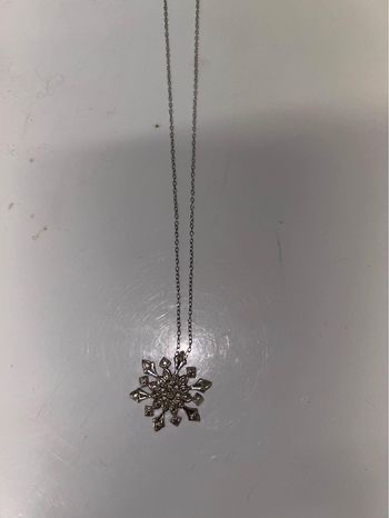 Women’s sterling silver snowflake necklace thumbnail