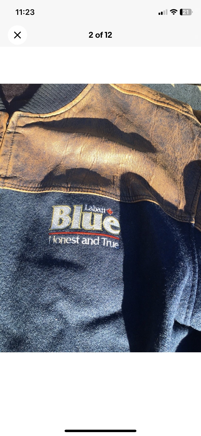 Vtg Toronto Blue Jays Labatt Jacket Wool Leather World Series image indicator(6)