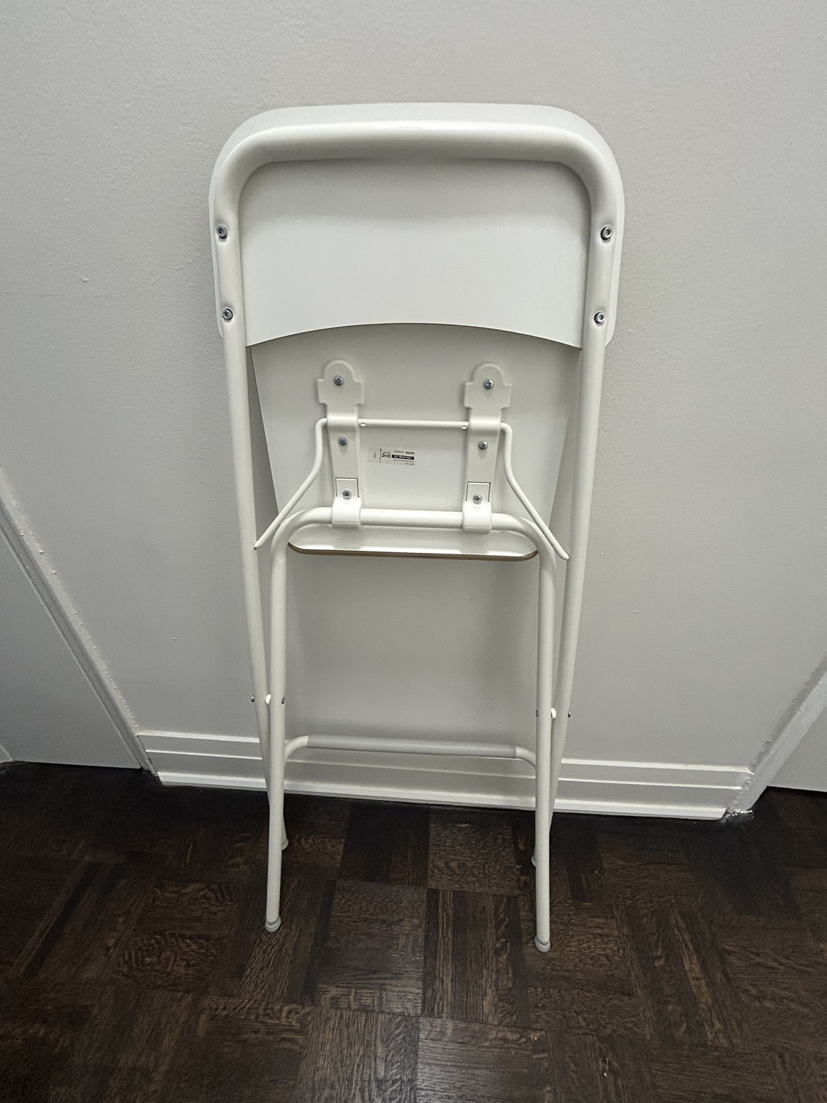 FRANKLIN Bar stool with backrest, foldable, white - photo 3
