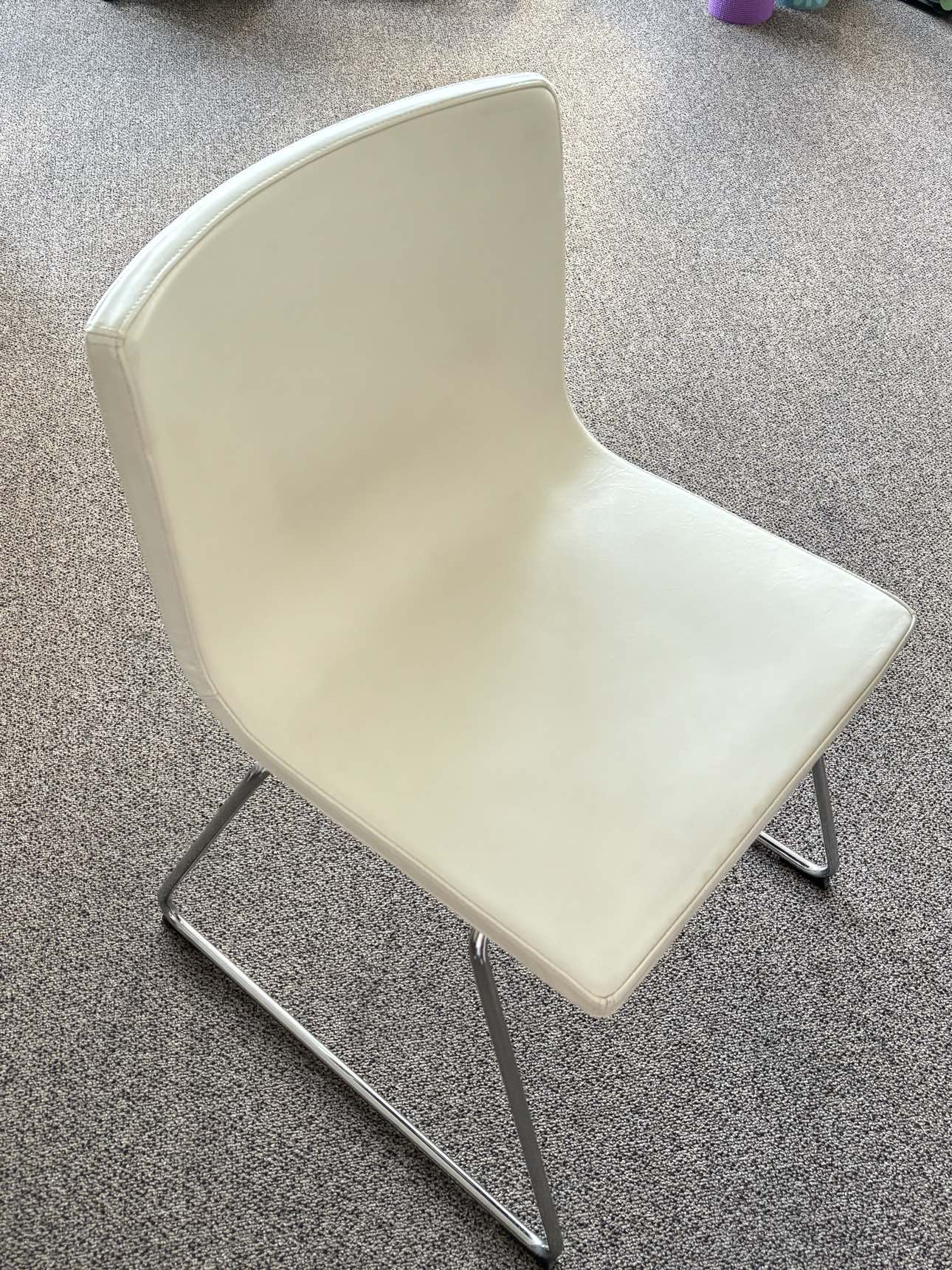 IKEA dining chairs - set of 2 (leather, white)