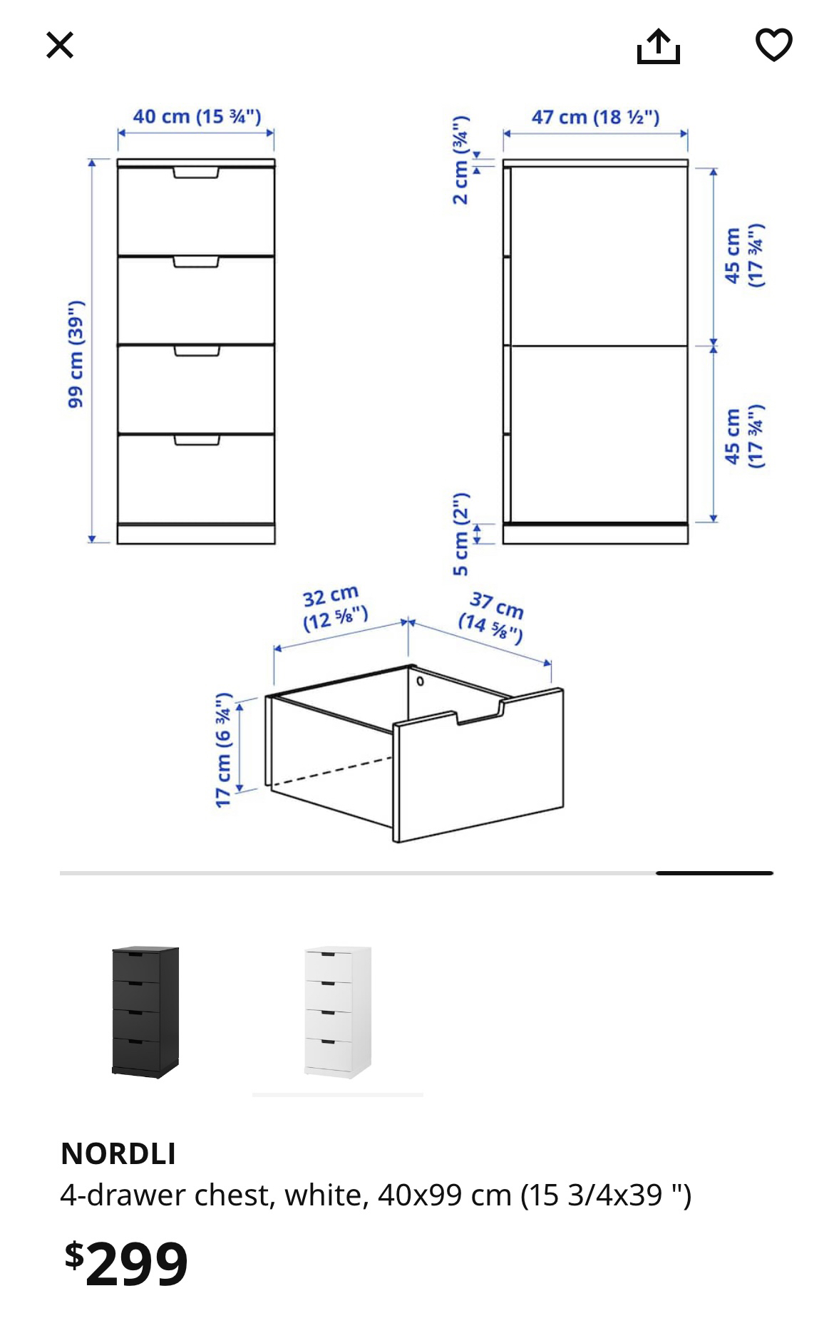 Ikea 4-drawer chest - photo 4