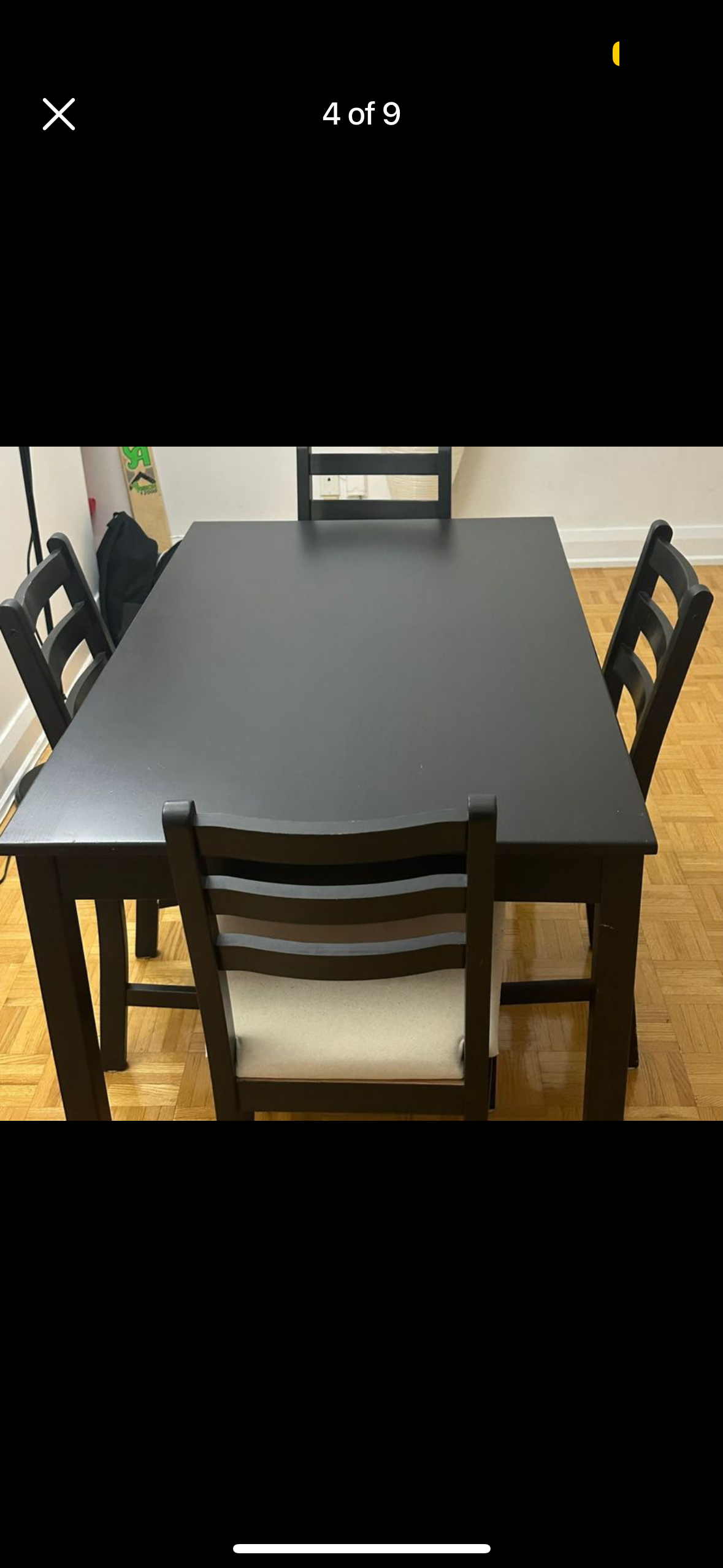 Ikea dining table with chairs