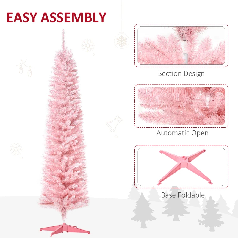 6' Pencil Christmas Tree, Slim Artificial Xmas Tree - photo 5