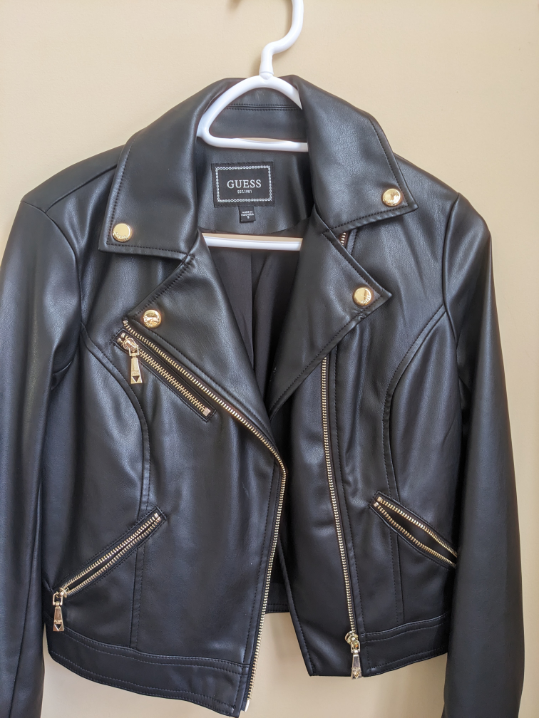Guess faux leather jacket - woman size S black