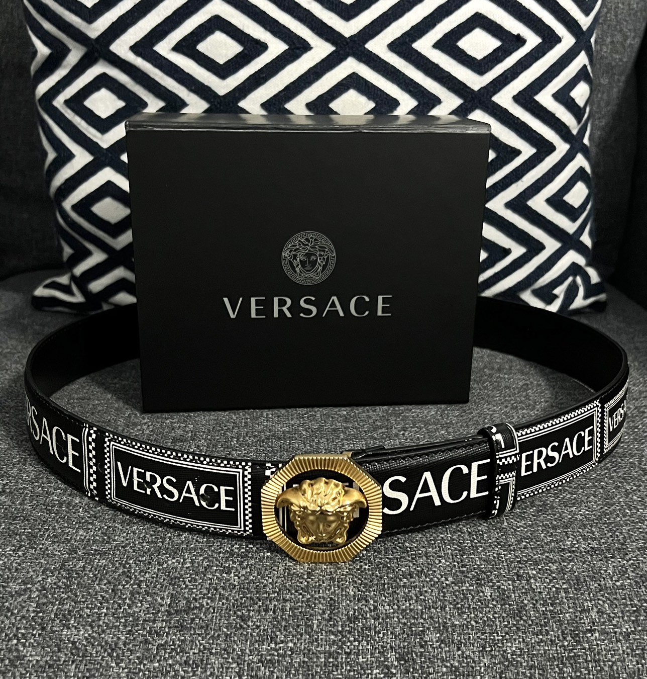 Versace 90s Vintage Logo Belt