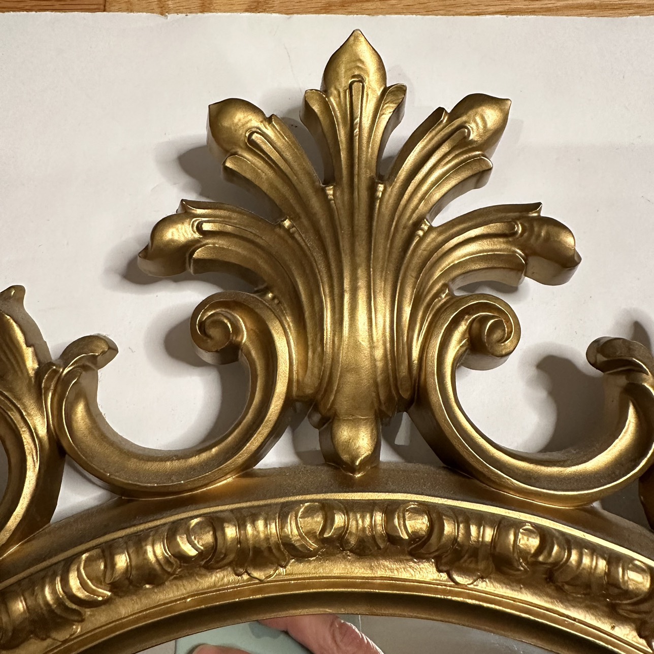 Vintage Syroco Gold Ornate Wall Mirror 29” x 19” - photo 2