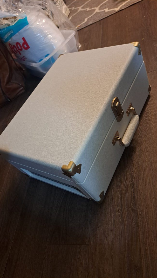 Crosley Record Player and records, plus acrylic stand - photo 4