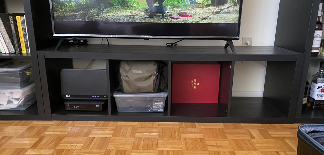 IKEA - KALLAX Shelf (1x4), Black-Brown thumbnail