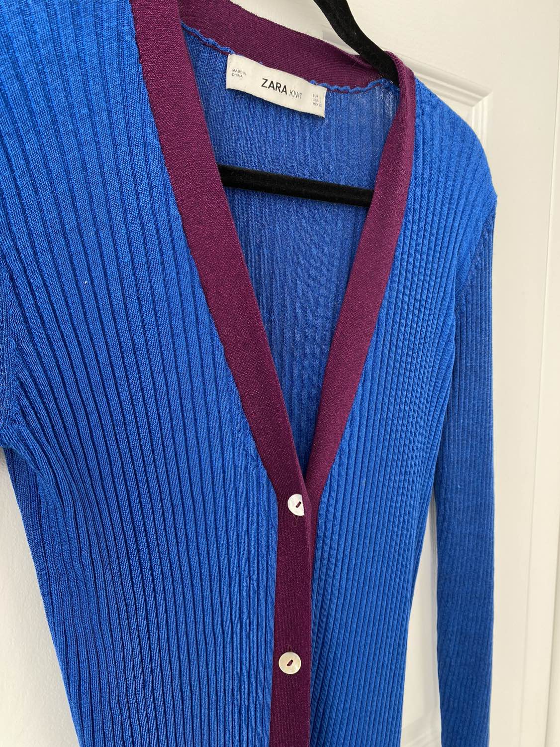 Zara Long Blue Cardigan Duster image indicator(3)