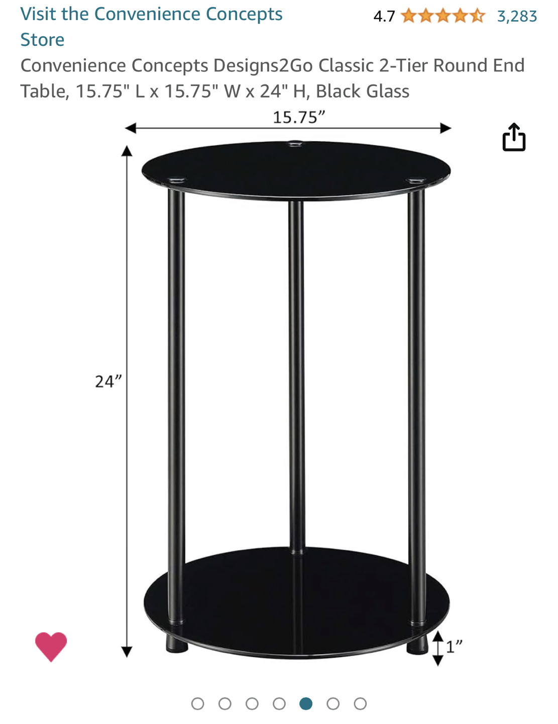 Black Glass Table - photo 4