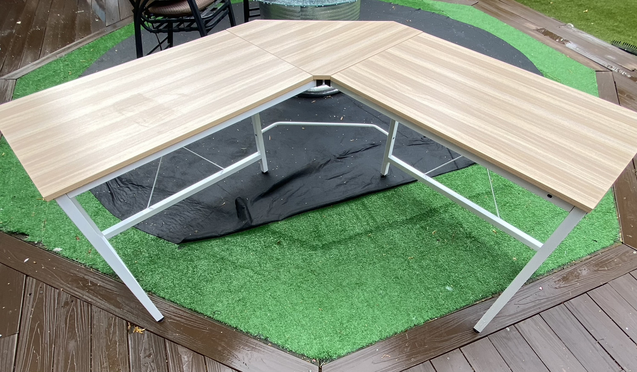 Large L-Shaped Desk 59 x 59 inches Corner Table Computer Desk