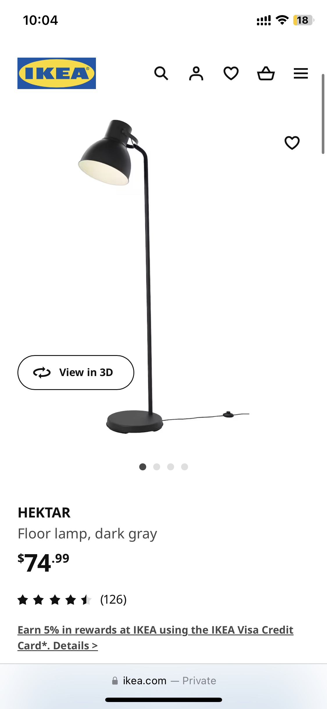 Ikea Floor lamp (original price $75) - photo 3