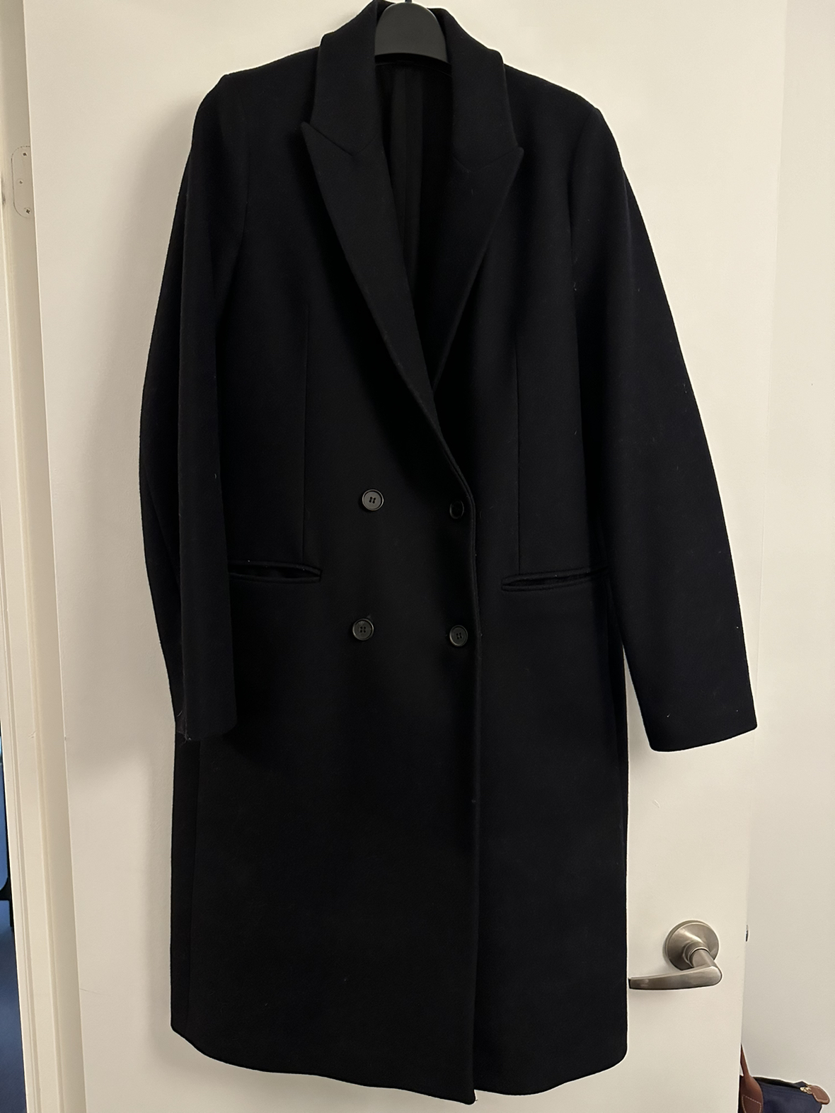 Retail $750, All saints Marr Double Breast Coat in a size 8 image indicator(5)